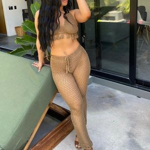 Crochet pant set